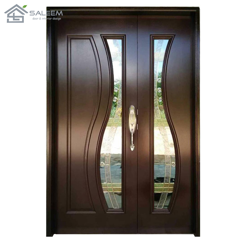 double solid wood door